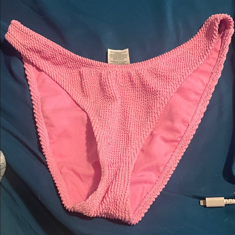 Wild Fable Pink Textured Swim Bottom
